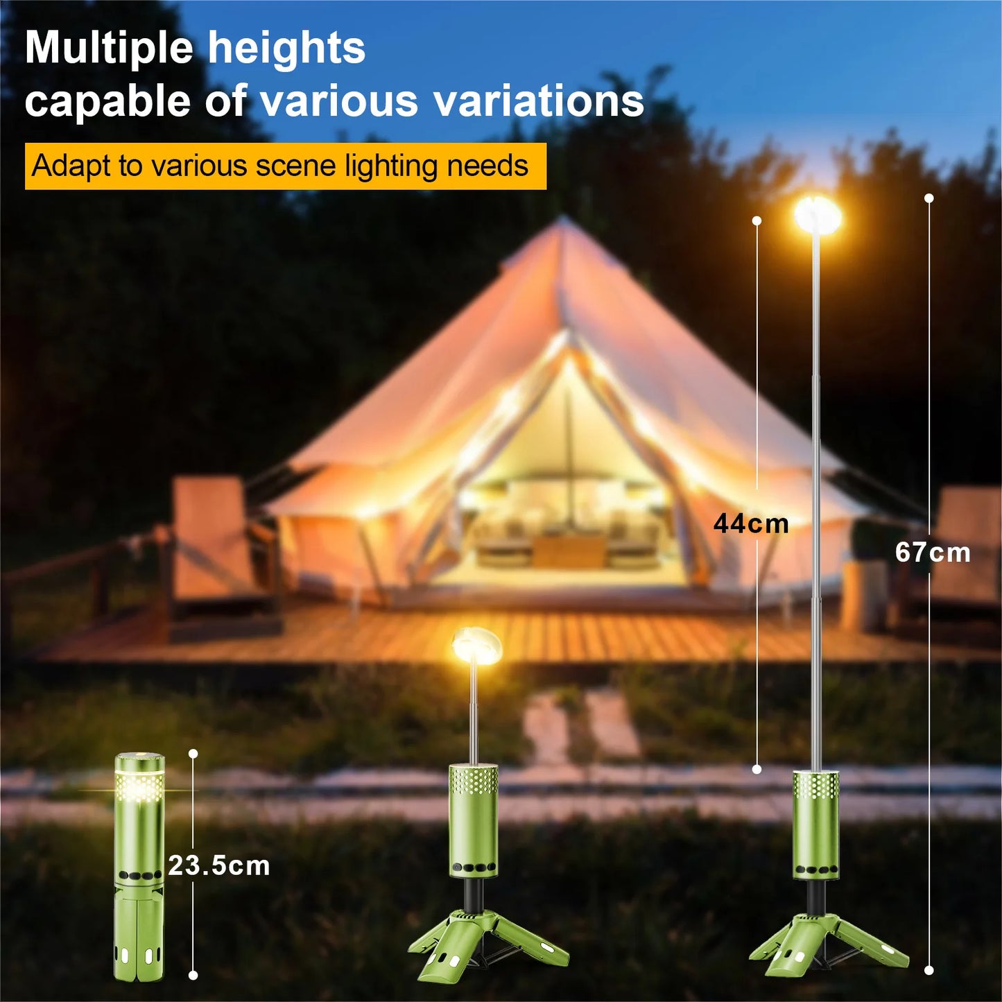 Telescopic LED Lantern with 10000mAh Power Bank