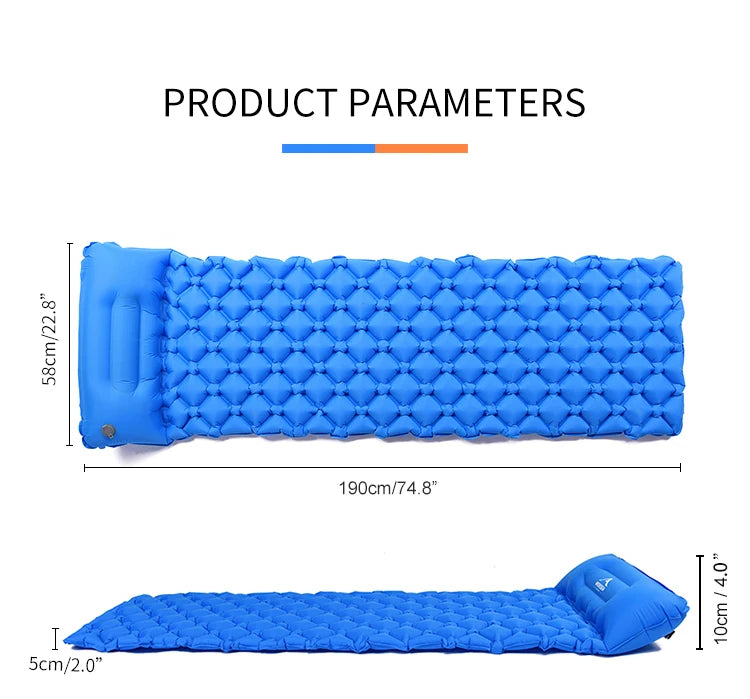 Inflatable Camping Mattress with Optional Air Bag - Ultralight