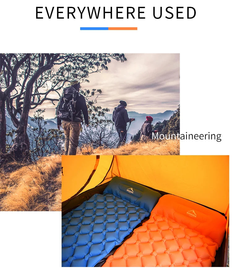 Inflatable Camping Mattress with Optional Air Bag - Ultralight